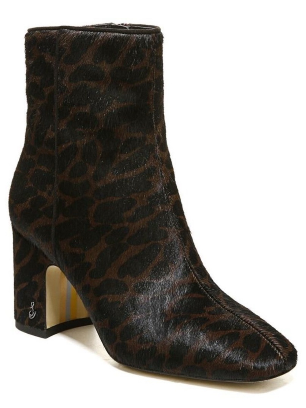 New Sam Edelman Fawn 2 Leather Real Fur Bootie Size 7